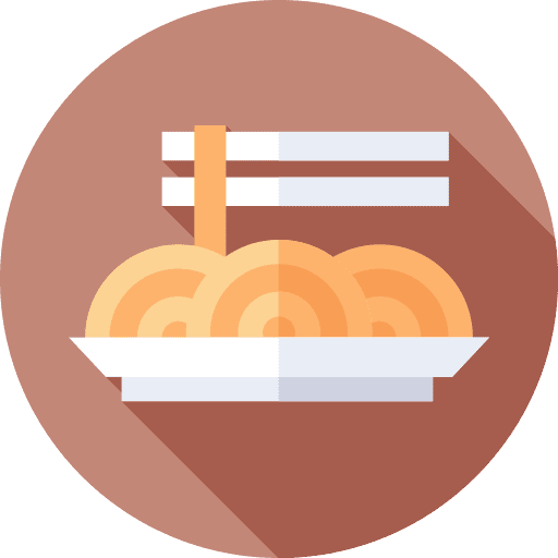 Noodles japanese food noodle chopsticks icon