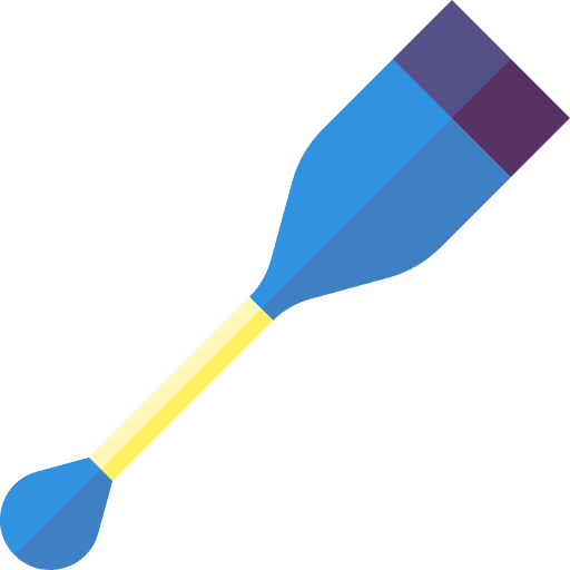 Paddle canoe kayak transportation icon