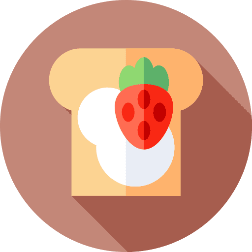 Toast food and restaurant bread meal icon
