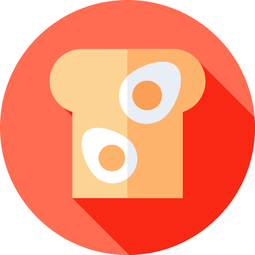 Toast fried egg nutrition toast icon
