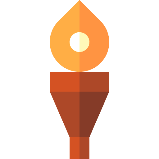 Torch illumination cultures flame icon