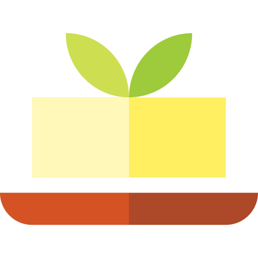 Haupia hawaiian dessert sweet icon Haupia hawaiian dessert sweet icon