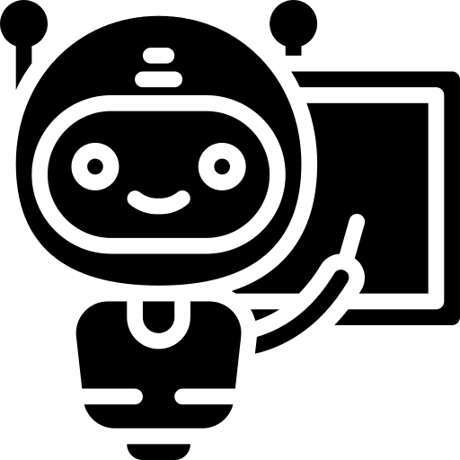 Bot assistant learn point icon