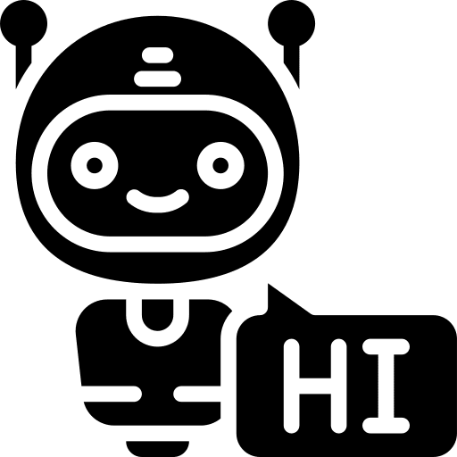 Bot bot greeting chat icon