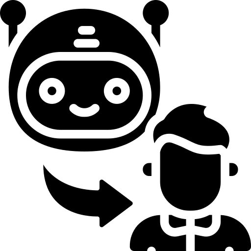 Bot person assistant live icon