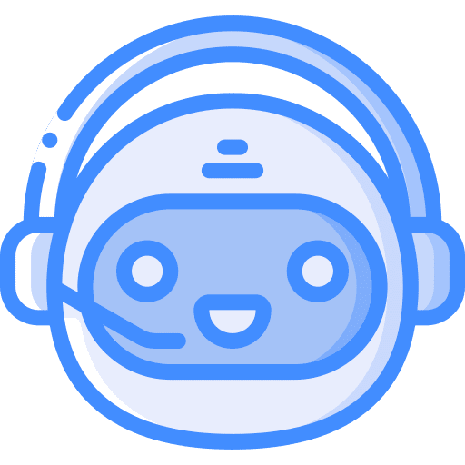 Bot communications face assistant icon