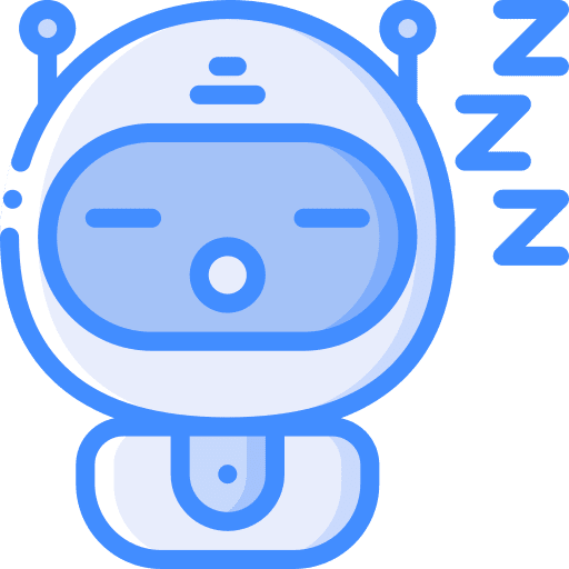 Bot chat bot asleep icon Bot chat bot asleep icon