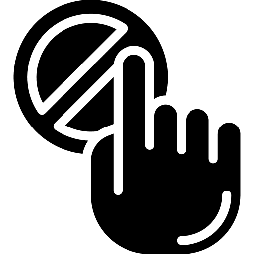 Block block finger tap icon