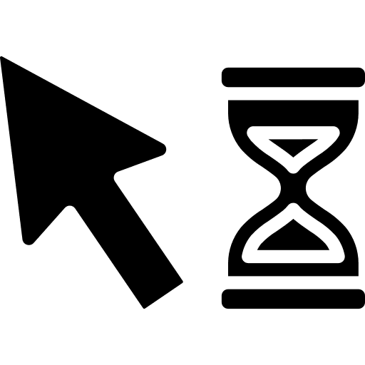 Hourglass time arrow loading icon