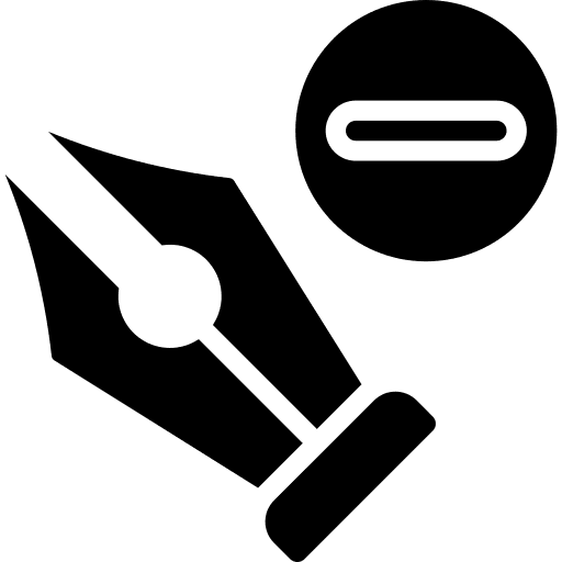 Pen minus tool remove icon
