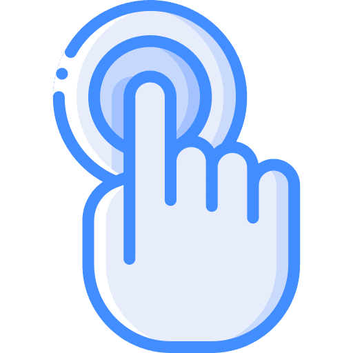Click hand tap choose icon