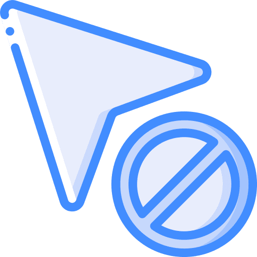 Block cursor clicking ui icon