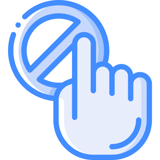 Block tap ui click icon