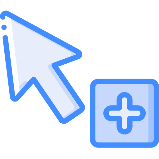 Cursor plus pointer mouse icon