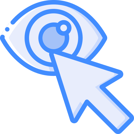 Eye left click eye pointer icon