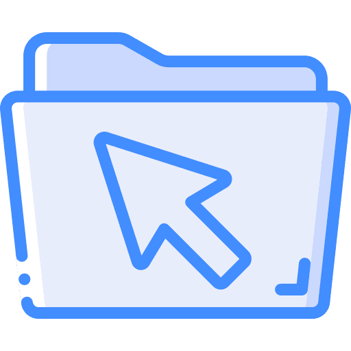 Folder point mouse arrow icon