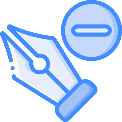 Pen graphic pen minus icon