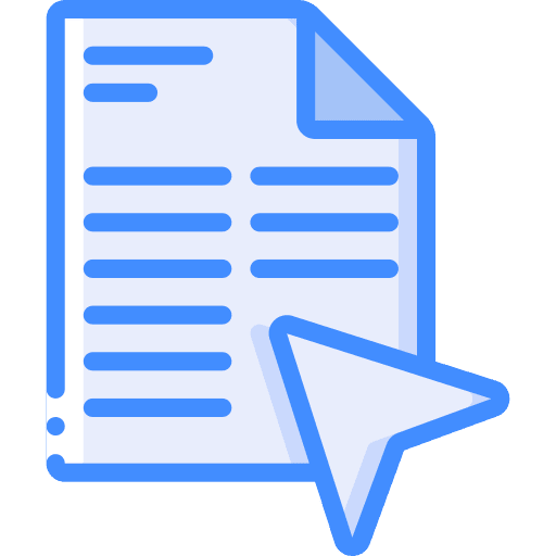 Document pointer document arrow icon