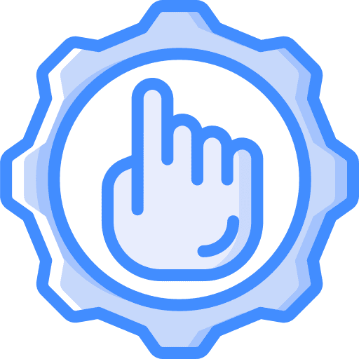 Settings ui hand click icon