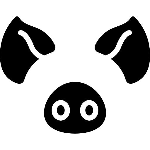 Pig filter social media face icon