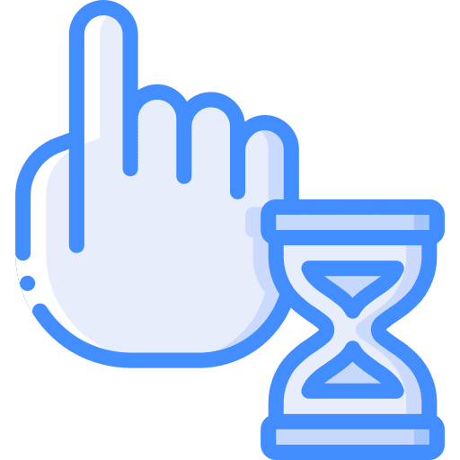 Wait tap wait hand icon