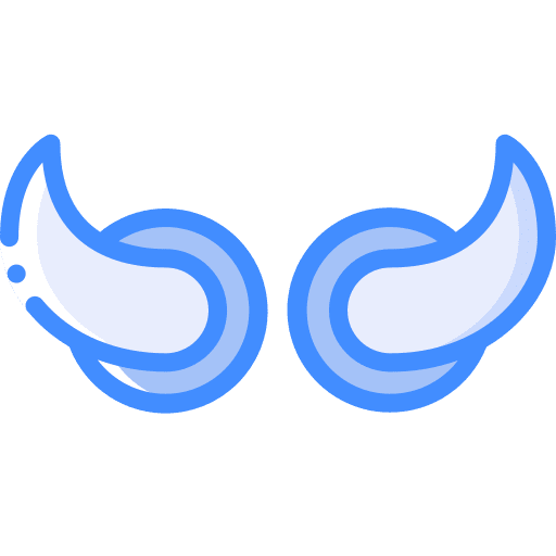 Horns cute halloween demon icon