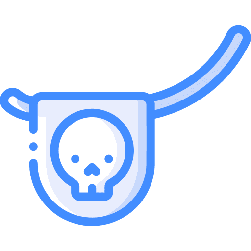 Patch eye pirate skull icon Patch eye pirate skull icon