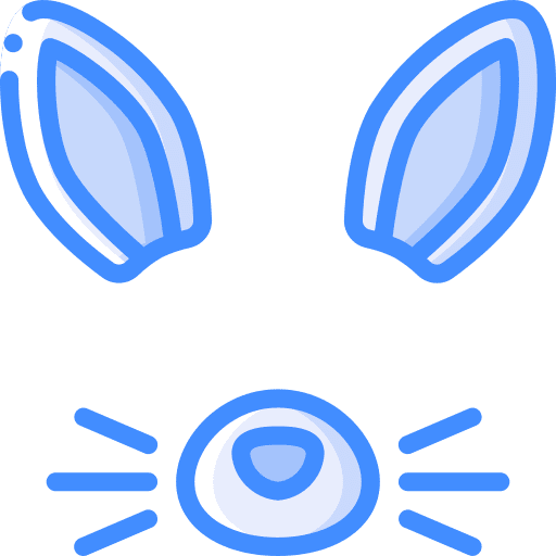 Rabbit bunny nose selfie icon Rabbit bunny nose selfie icon