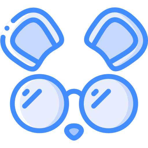 Bear glasses filter cute icon Bear glasses filter cute icon