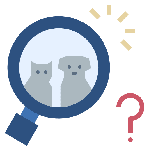 Finding dog pet rescue icon