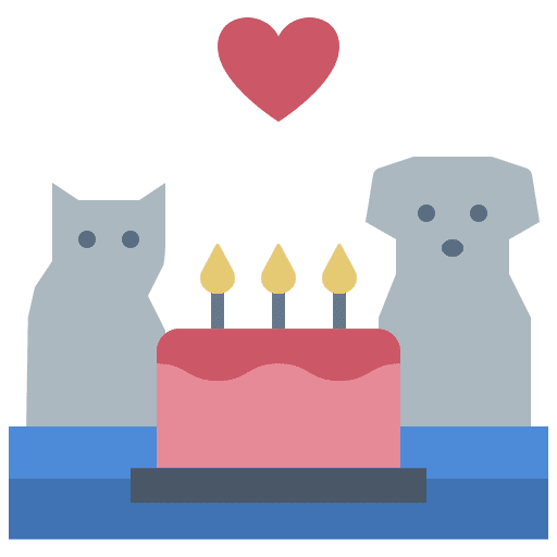 Party animals cake dog icon Party animals cake dog icon