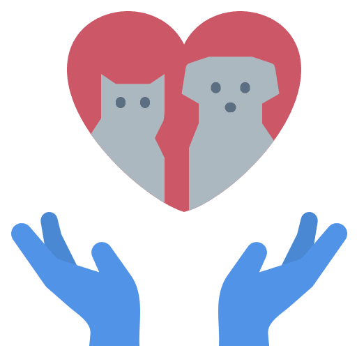 Pet care rescue veterinary cat icon