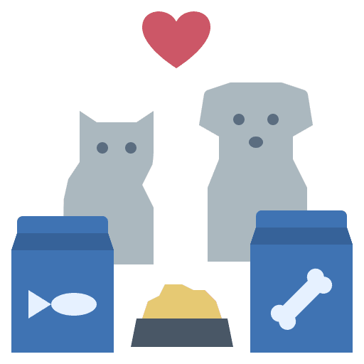 Pet food animals product menu icon