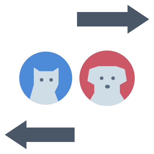 Exchange transfer dog trade icon Exchange transfer dog trade icon