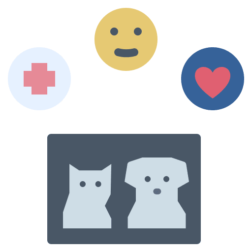Pet care dog animals checkup icon Pet care dog animals checkup icon