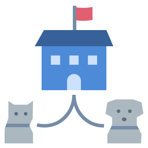 Training animals daycare center cat icon Training animals daycare center cat icon