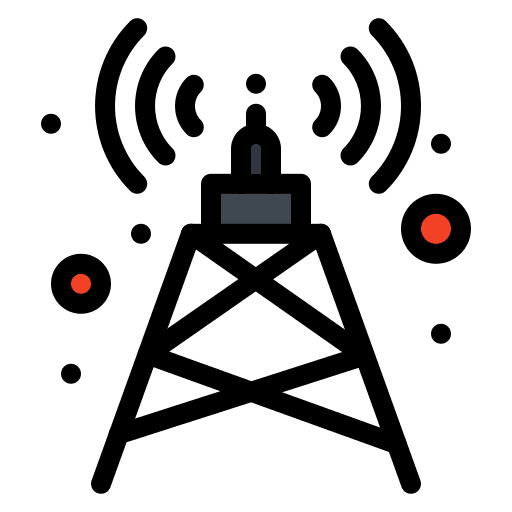 Antenna communications electrical technology icon