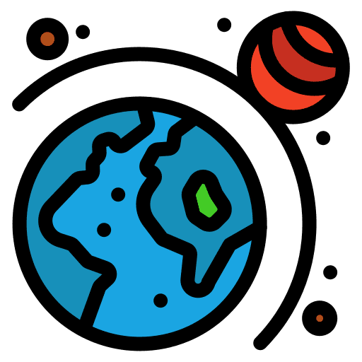 Astronomy universe collision space icon