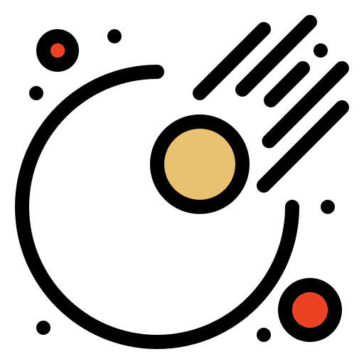 Asteroid space miscellaneous comet icon