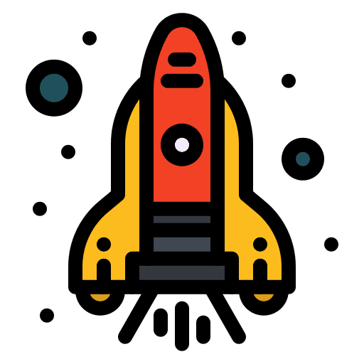 Rocket flame rocket launch rocket ship icon
