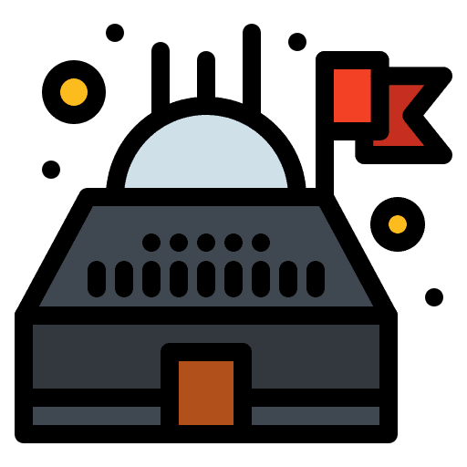 Planetarium architecture and city astronomy dome icon Planetarium architecture and city astronomy dome icon