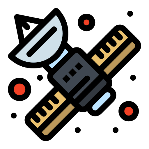 Space satellite spaceship technology communications icon Space satellite spaceship technology communications icon