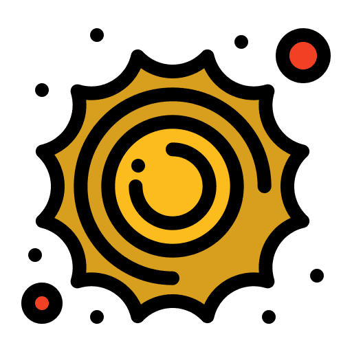 Sun weather meteorology summertime icon Sun weather meteorology summertime icon