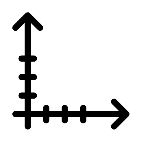Coordinate geometry mathematics chart icon