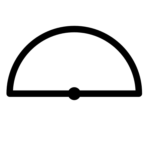 Diameter radius mathematics geometric icon