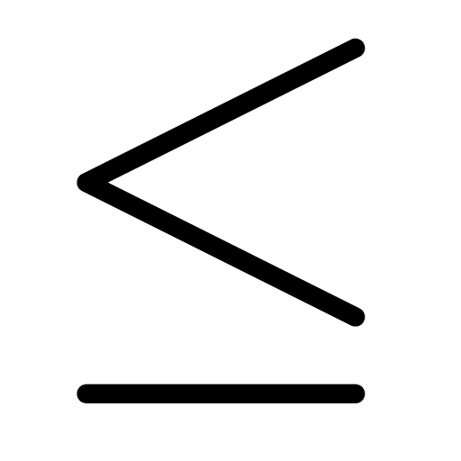 Less than but not equal to education mathematical sign icon