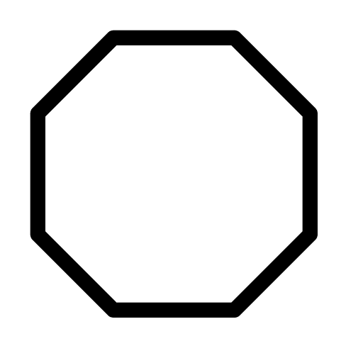 Octagon octagon education geometry icon
