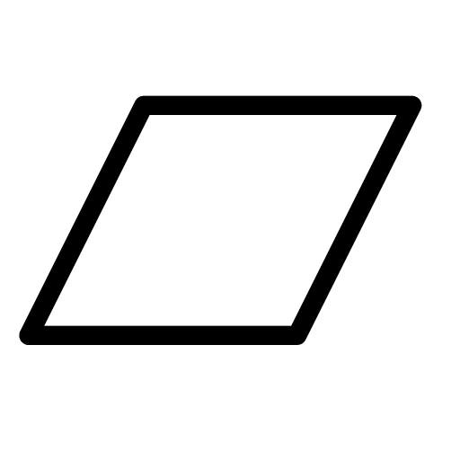Parallelogram maths polygon geometry icon