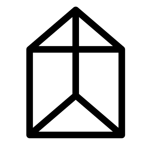 Prism shape 3d algebra icon