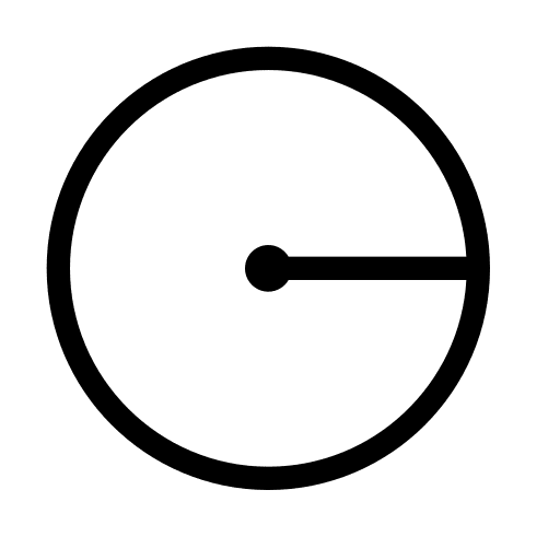 Radius circle geometry radius icon